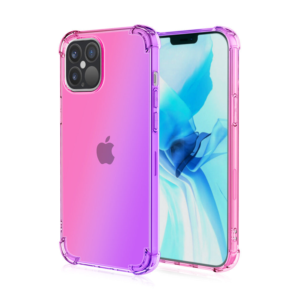 Iphone14 Four-corner Drop-proof Apple 14pro Mobile Phone Case Iphone13pro Gradient Color Is Suitable