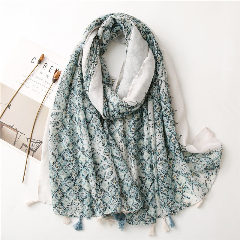 Yarn Cotton And Linen Feel Scarf