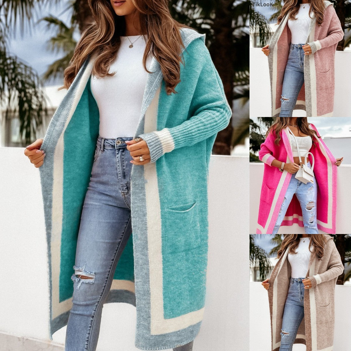 Fashion Versatile Hooded Sweater Jacket