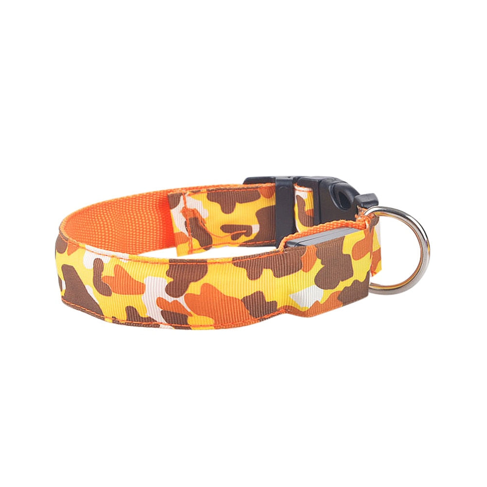 Camouflage Pet fournit un collier de chien lumineux