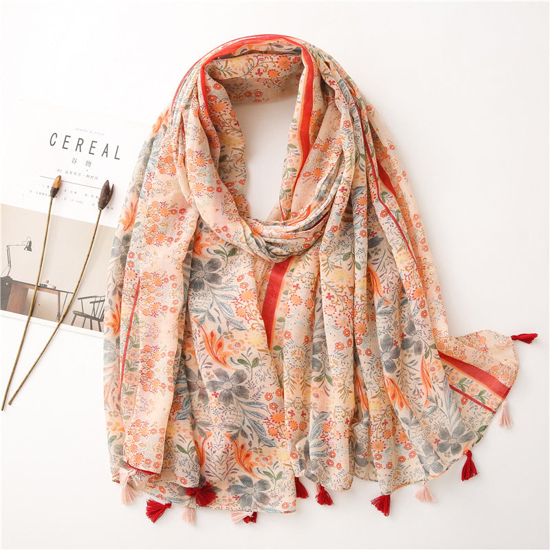 Yarn Cotton And Linen Feel Scarf