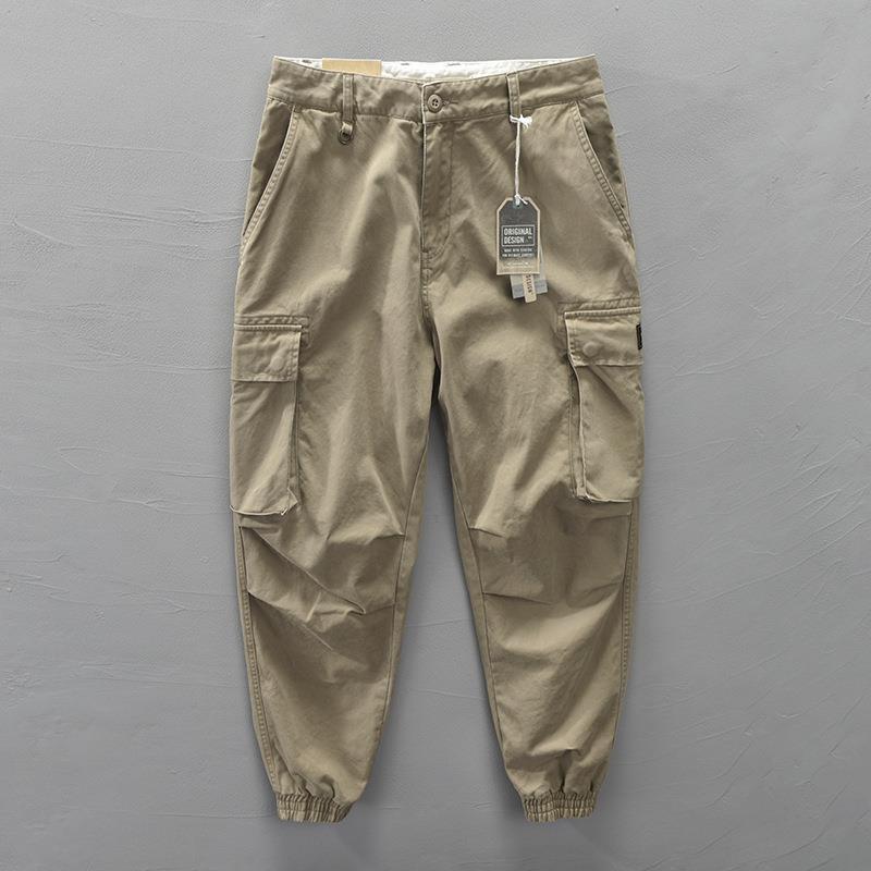 Autumn New Men's Cotton Solid Color Casual Working Pants