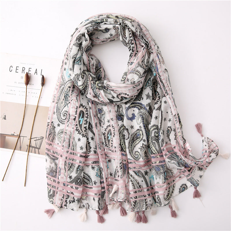 Yarn Cotton And Linen Feel Scarf