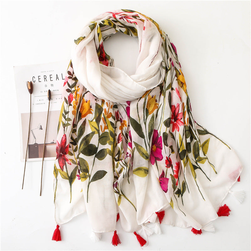 Yarn Cotton And Linen Feel Scarf