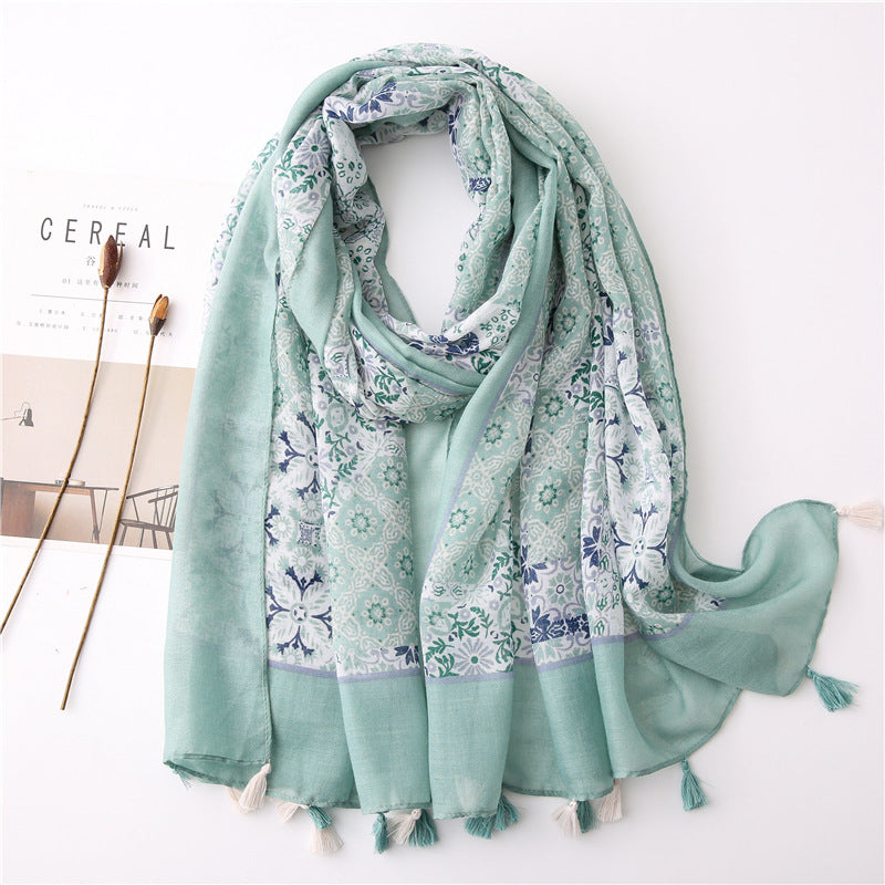 Yarn Cotton And Linen Feel Scarf