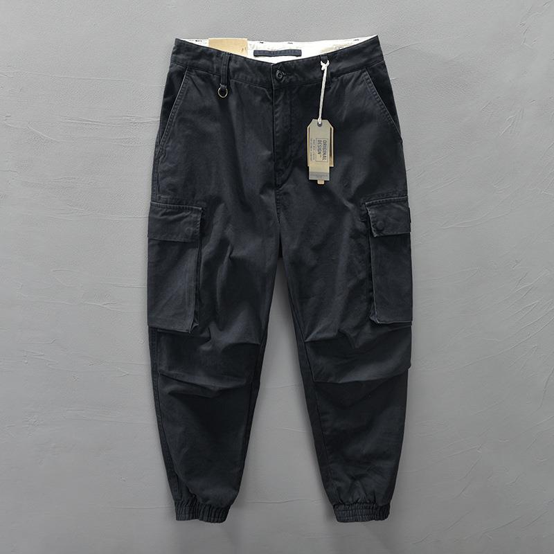 Autumn New Men's Cotton Solid Color Casual Working Pants