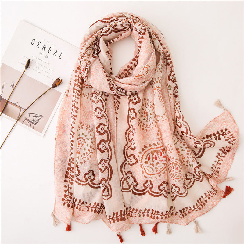 Yarn Cotton And Linen Feel Scarf