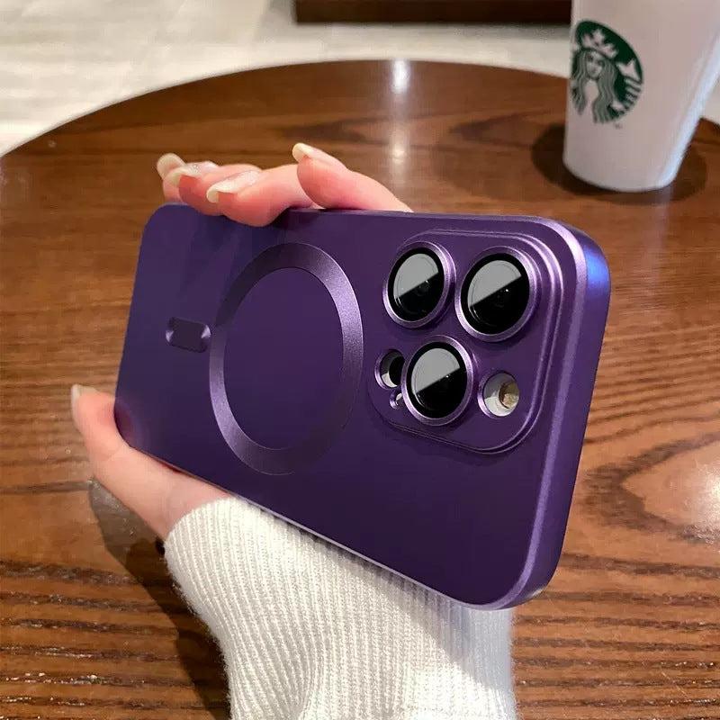 Magsafe Magnetic Suction Is Suitable For Apple 14 Dark Purple Mobile Phone Case IPhone 13pro Interstellar Series TPU Anti-drop