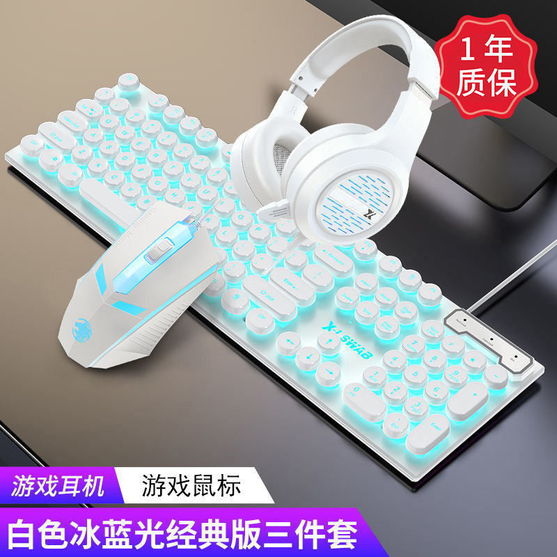 Forwarder Wired Keyboard Mouse Headset Set