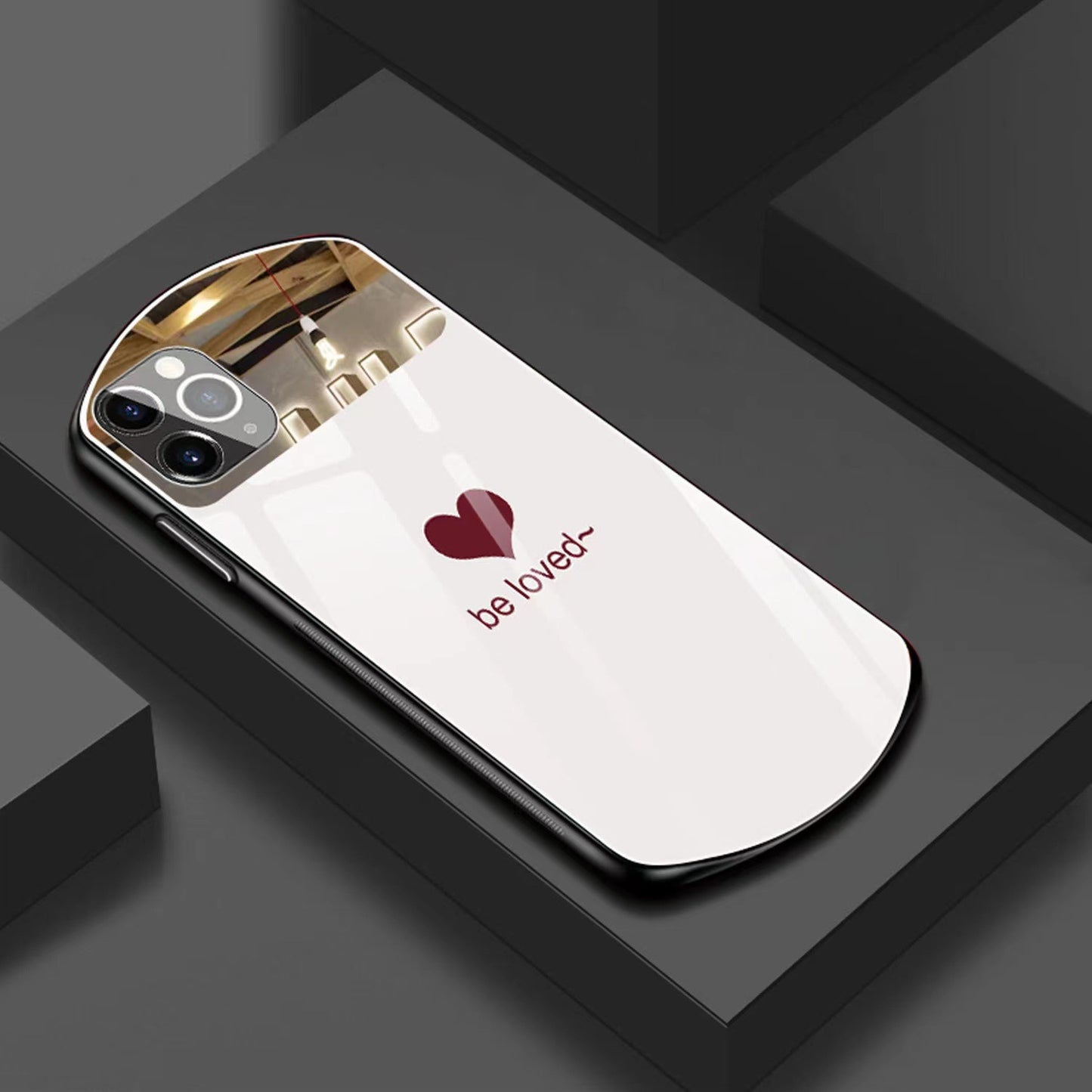 New Love iPhone case Red Style Oval Glass