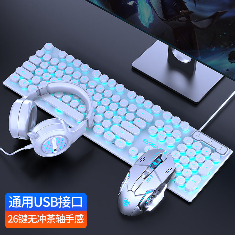 Forwarder Wired Keyboard Mouse Headset Set