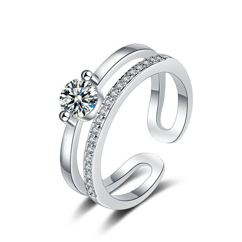 Zircon/Diamond Women Ring