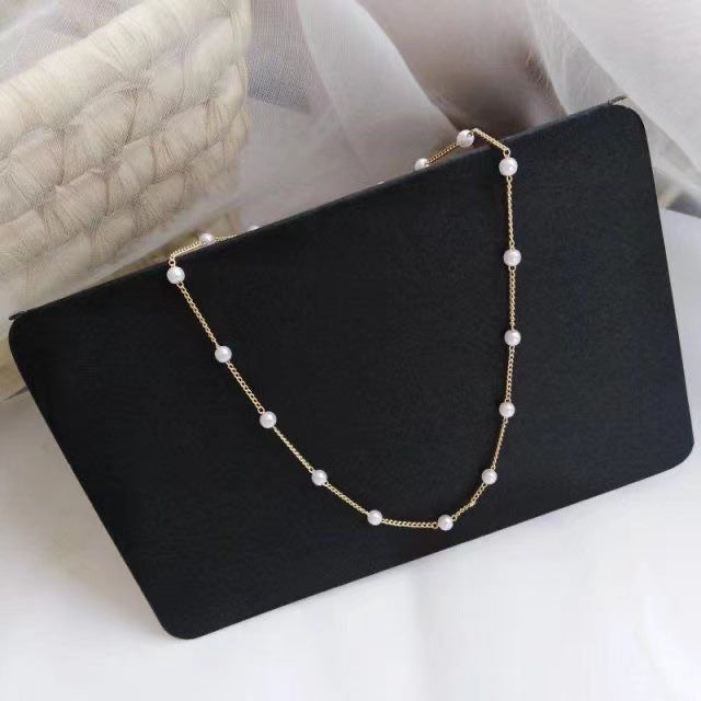 New Pearl Necklace Fashion Clavicle Chain Ins Simple Wind Pearl Necklace