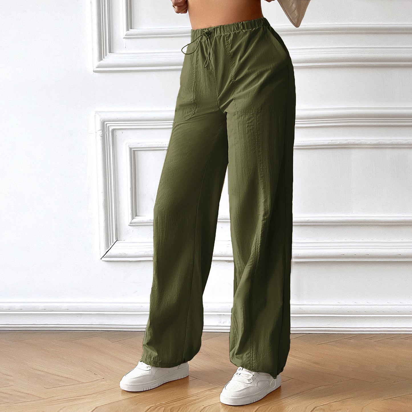 Women's Fashion Casual Loose-fitting Wide-leg Trousers