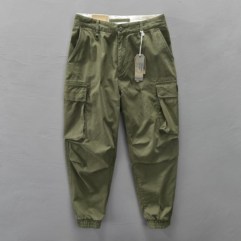 Autumn New Men's Cotton Solid Color Casual Working Pants