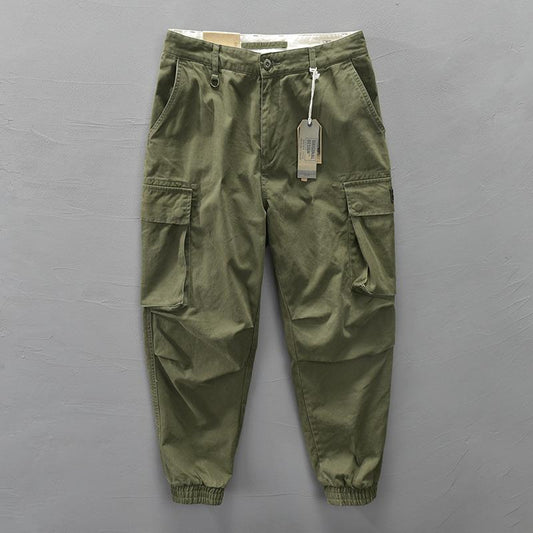 Autumn New Men's Cotton Solid Color Casual Working Pants