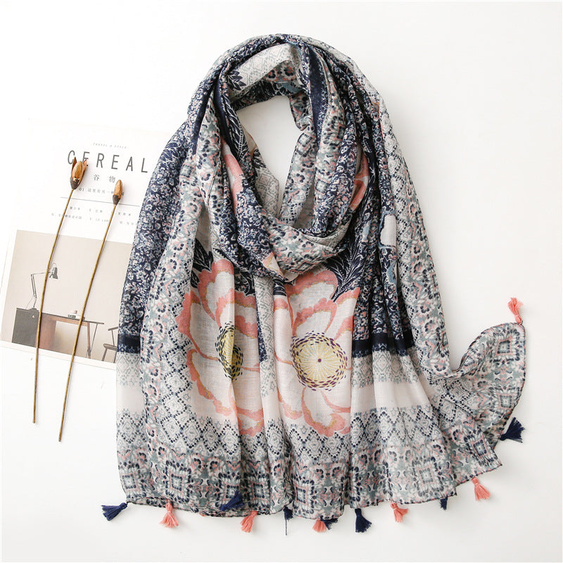 Yarn Cotton And Linen Feel Scarf