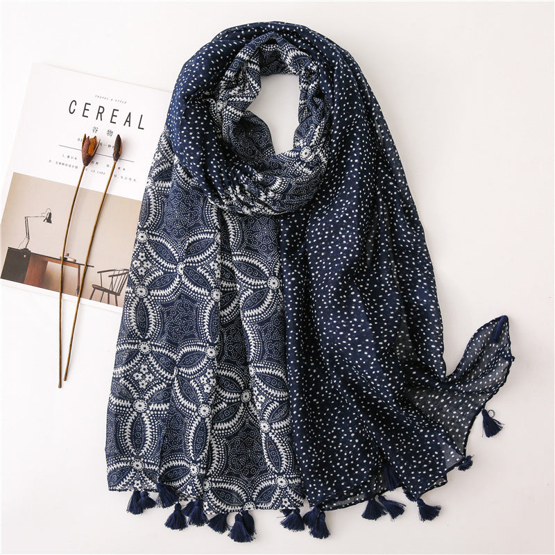 Yarn Cotton And Linen Feel Scarf