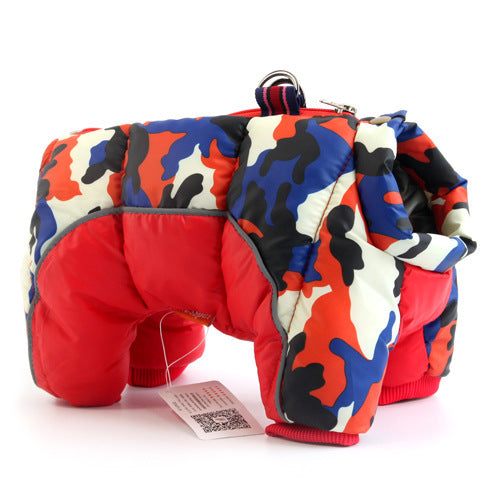 Vêtements d'hiver pour chien de compagnie épais chaud doudoune Teddy coton manteau