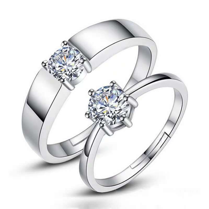 Moissanite Couple Rings Six-claw Men And Women Rings