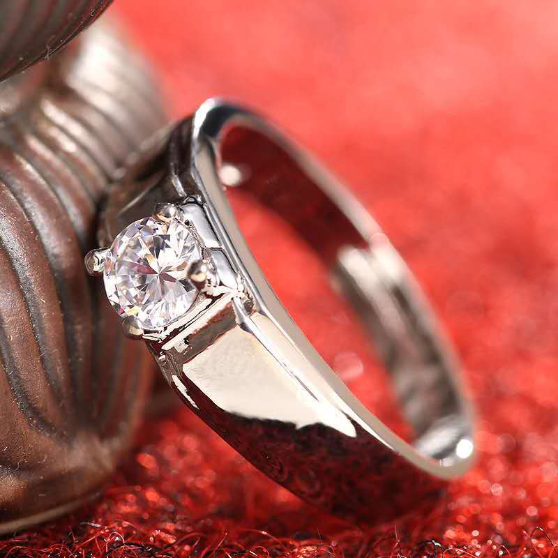 Moissanite Couple Rings Six-claw Men And Women Rings