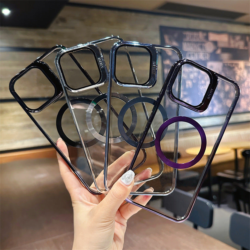 iPhone Transparent Magnetic Mobile Phone Case