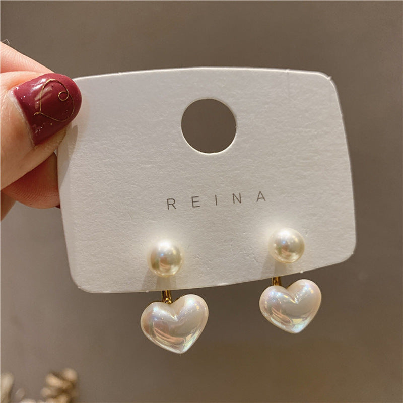 Silver Love Pearl Earrings