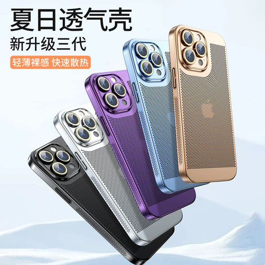 Self-contained Lens Film Electroplating cover for iPhone