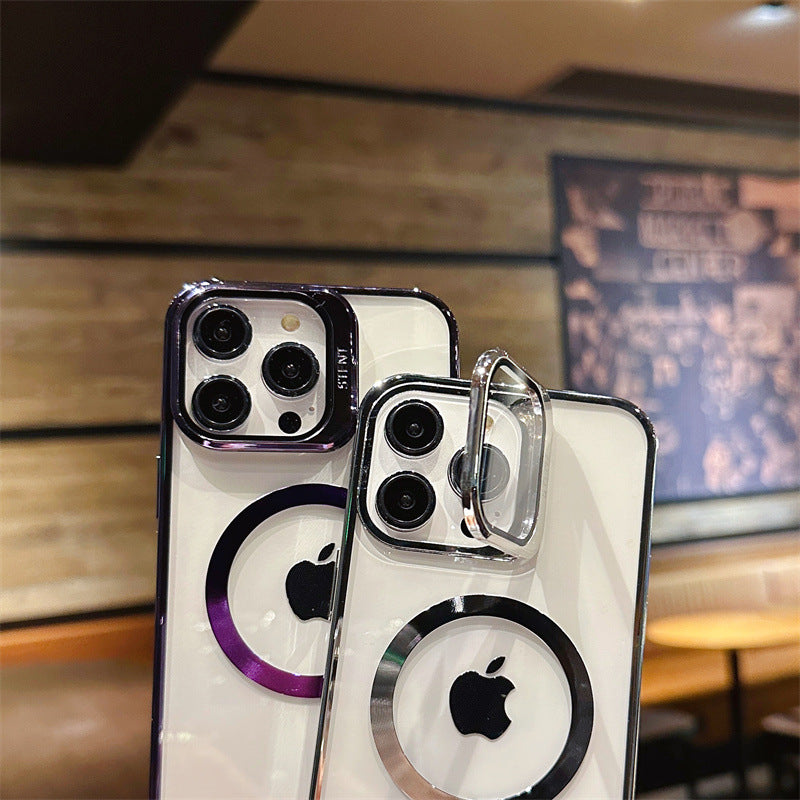 iPhone Transparent Magnetic Mobile Phone Case