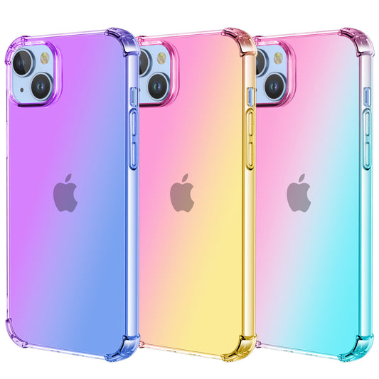 Iphone14 Four-corner Drop-proof Apple 14pro Mobile Phone Case Iphone13pro Gradient Color Is Suitable