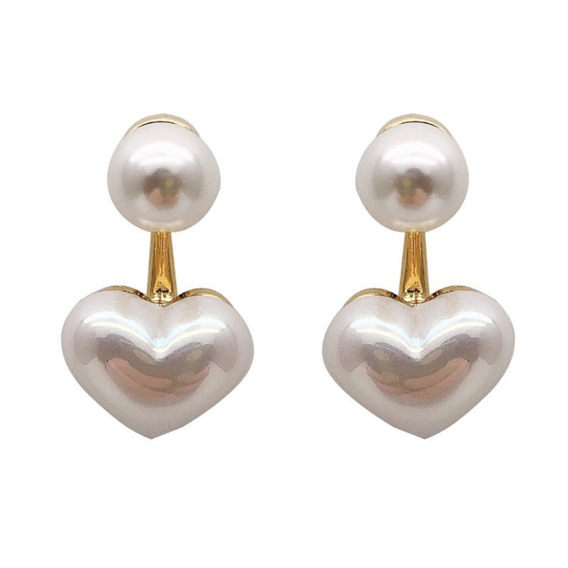 Silver Love Pearl Earrings